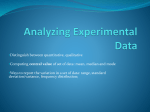 Analyzing Experimental Data