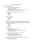 Chapter 9: Learning and Memory Multiple Choice Questions (1