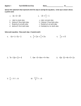 Unit 1 Test Review