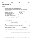 Physical Science Chapter 3 Test