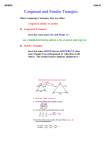 Congruent and Similar Triangles