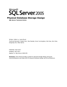PhysDBStor - Microsoft Center