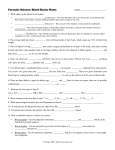 Forensic Science: Blood Basics Notes