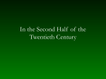 From the Second Half of the Twentieth Century