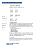 Ace Inhibitors (Angiotensin