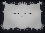 Small groups - SID Evangelism