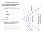 Biological Classification