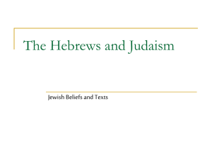 The Hebrews and Judaism