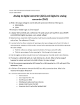 (ADC) and Digital to analog converter (DAC)