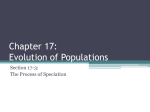 Chapter 17: Evolution of Populations