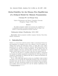 Global Stability for the Disease Free Equilibrium of a Delayed Model