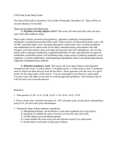 C483 Final Exam Study Guide The final will be held in Chemistry