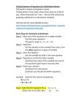 Solving Systems of Equations by Substitution Notes