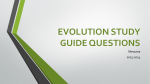 EVOLUTION STUDY GUIDE QUESTIONS