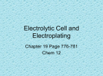 Electrolytic Cell and Electroplating