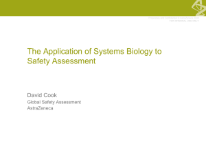 The Application of Systems Biology to Safety Assessment