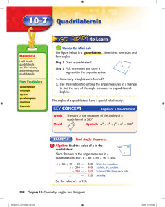 10-7 Quadrilaterals