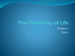 The Chemistry of Life