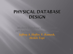 Physical Database Design