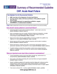 CHF: Acute Heart Failure - Guidelines Advisory Committee