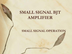 small signal bjt amplifier