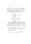 How To Remember Special Values of Sine and Cosine