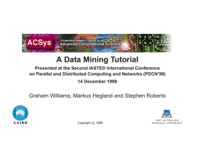 A Data Mining Tutorial