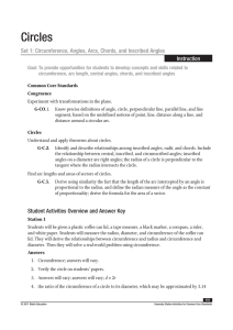 Set 1: Circumference Angles, Arcs, Chords and Inscribed Angles File