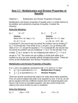 Multiplication and Division Properties of Equality