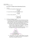 I. Overview a. If you know the population standard deviation: = | ̅