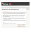 Background of Cell-Free Protein Synthesis