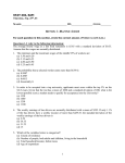 STAT-202, Basic Statistics Exam I