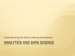 Analytics and Data Science