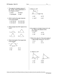 1. The angles of a triangle measure 4°, 86°, and 90°. Which