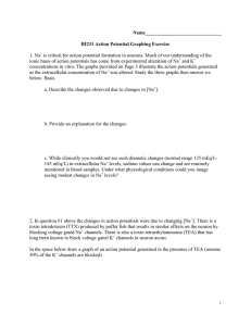 Signature Assignment, Action Potential Graphing, Biology 231