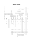 Marketing Crossword