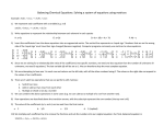 Balancing Chemical Equations Using Matrices