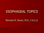 ESOPHAGEAL TOPICS