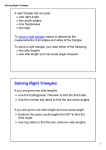 Solving Right Triangles