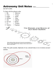 Astronomy Unit Notes - sciencepowerpoint.com