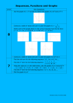 Sequences, Functions and Graphs