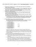 HW #6 BP401/P475 Fall 2015 Assigned Fr 10/02/15: due: Thursday