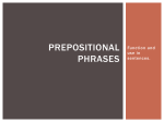 Prepositional Phrases