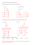 1.1 Trigonometric Functions of Acute Angles Solutions