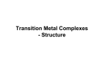 Transition Metal Complexes