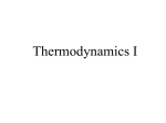 Thermodynamics I