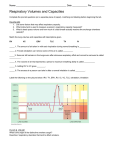 Match the lung volumes and capacities with descriptions given.