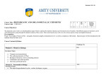 Module I: Metals in biology