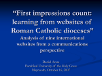 “First impressions count: learning from websites of Roman Catholic