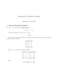 Expectation of Random Variables